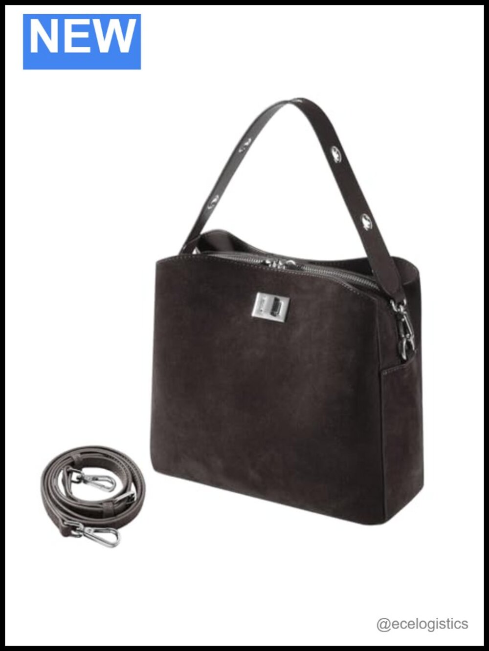 Genuine Leather Suede Hobo Bag Women's Slouchy Handbag Crossbody Tote